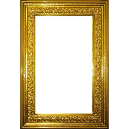 Cadre rectangulaire doré classique aux moulures fines